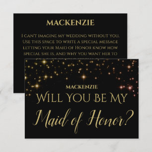 Schimmernd Sparkle wirst du meine Trauzeugin sein RSVP Karte