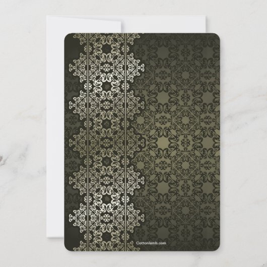 Schimmernde Abschluss Einladung (Rückseite)