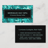 Schimmernde Aquamarine Sequinen Beruflich Visitenkarte (Vorne/Hinten)