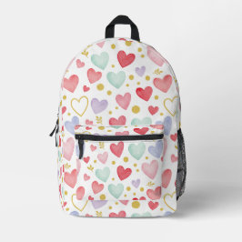 Schimmernde Aquarell-Verliebte Bedruckter Rucksack