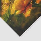 Schimmernde Blume und Schmetterling Seidenpapier (Ausschnitt)