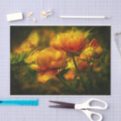 Schimmernde Blume und Schmetterling Seidenpapier (Handwerk)