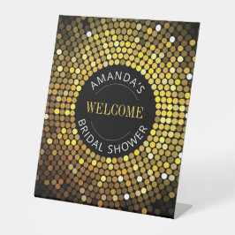 Schimmernde Circle Lights Begrüßung oder Informati Sockelschild