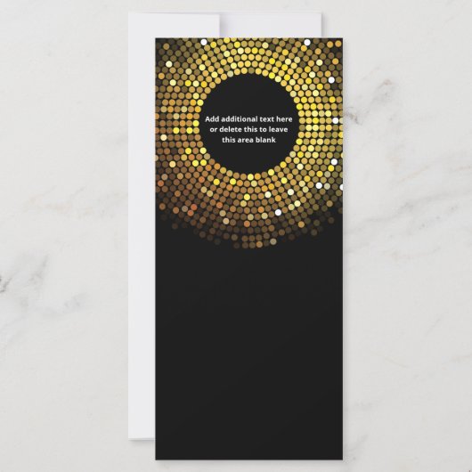 Schimmernde Circle Lights Neujahr Foto Gruß (Rückseite)