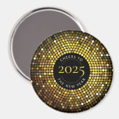 Schimmernde Circle Lights Silvester Magnet (Vorderseite/Rückseite)