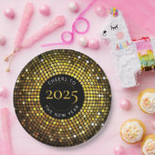 Schimmernde Circle Lights Silvester Pappteller (Party)