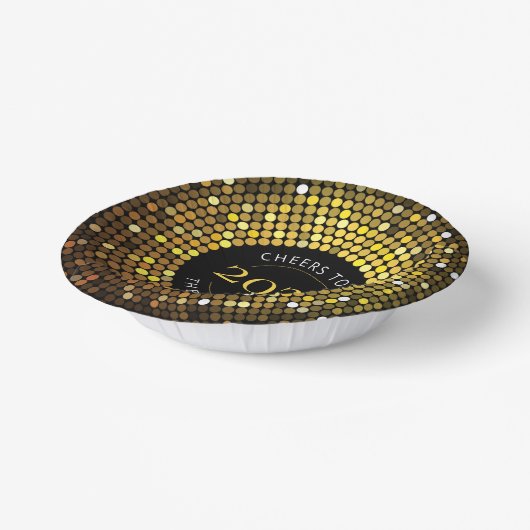 Schimmernde Circle Lights Silvester Pappteller (Gewinkelt)