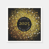 Schimmernde Circle Lights Silvester Serviette (Vorderseite)