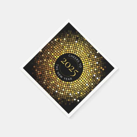 Schimmernde Circle Lights Silvester Serviette (Ecke)