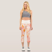 Schimmernde Dreieck-Spektren Capri Leggings (Vorderseite)