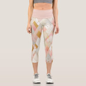 Schimmernde Dreieck-Spektren Capri Leggings (Vorderseite)