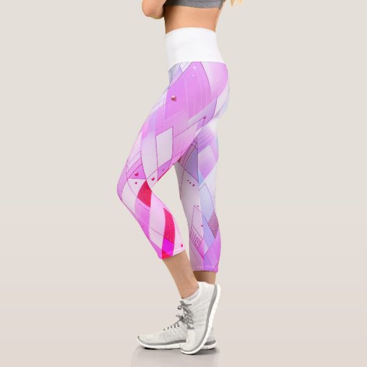 Schimmernde Dreieck-Spektren Capri Leggings (Links)