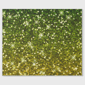 Schimmernde dunkelgrüne GoldGlitzern Geschenkpapier (Flach)