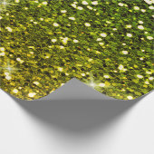 Schimmernde dunkelgrüne GoldGlitzern Geschenkpapier (Ecke)