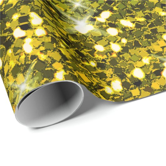 Schimmernde dunkelgrüne GoldGlitzern Geschenkpapier (Rolleneckpunkt)
