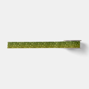 Schimmernde dunkelgrüne GoldGlitzern Satinband