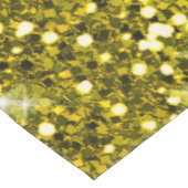 Schimmernde dunkelgrüne GoldGlitzern Tischdecke (Schrägansicht)