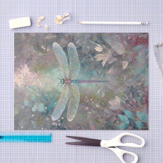 Schimmernde Farbe, ätherische Libelle Seidenpapier (Handwerk)