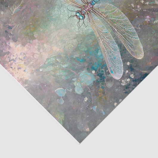 Schimmernde Farbe, ätherische Libelle Seidenpapier (Ausschnitt)