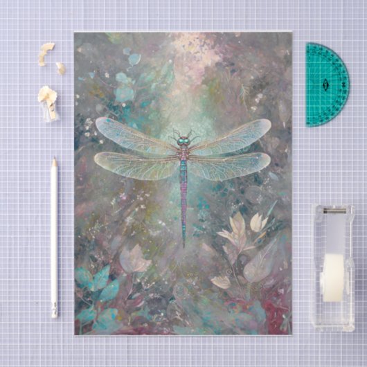 Schimmernde Farbe, ätherische Libelle Seidenpapier (Handwerk)