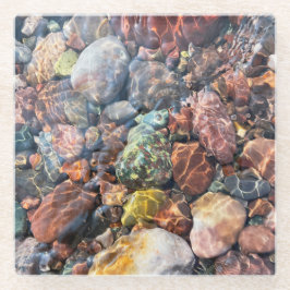 Schimmernde Farbe Glasuntersetzer