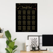 Schimmernde Glitzern 16 Tafelsitzkarten Poster (Heimbüro)