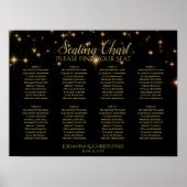 Schimmernde Glitzern 8 Tabelle Hochzeitssattelkart Poster (Vorne)