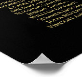 Schimmernde Glitzern 9 Tabelle Hochzeitstabelle Poster (Ecke)