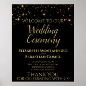 Schimmernde Glitzern Herzlich willkommen bei unser Poster (Vorne)