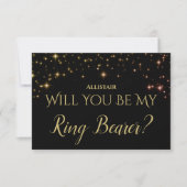 Schimmernde Glitzern Werden Sie mein Ringträger se RSVP Karte (Vorderseite)