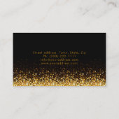 Schimmernde Gold Beauty Expert Damask Black Card Visitenkarte (Rückseite)