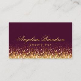 Schimmernde Gold Beauty Expert Dark Burgundy Card Visitenkarte