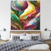 Schimmernde Gold- und Abstrakte Texturen Leinwanddruck (Insitu (Schlafzimmer))