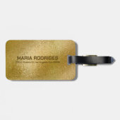 Schimmernde goldene irisierende Textur Gepäckanhänger (Rückseite horizontal)