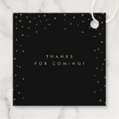 Schimmernde Goldfolie achtzehn 18. Stern Funkeln Geschenkanhänger (Rückseite)