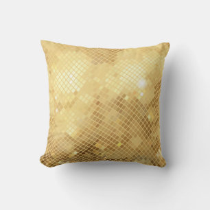 Schimmernde Goldwellen: Mosaiktextur Kissen