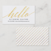 Schimmernde hallo-GoldImitat-Folien-nennende Karte (Vorne/Hinten)