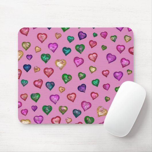 Schimmernde Herzen Mousepad (Mit Mouse)