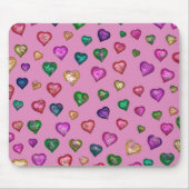 Schimmernde Herzen Mousepad (Vorne)