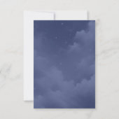 Schimmernde Himmelshardust-Hochzeiten RSVP Karte (Rückseite)