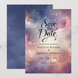 Schimmernde Himmelshardust-Hochzeiten Save The Date