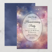 Schimmernde Himmelshäuser aus Stardust Einladung (Vorne/Hinten)