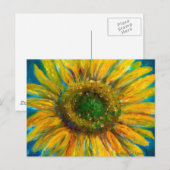 Schimmernde Kunst Sonnenblumen Postkarte (Vorne/Hinten)