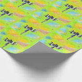 Schimmernde Libellenmalerei Geschenkpapier (Ecke)