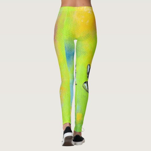 Schimmernde Libellenmalerei Leggings (Rückseite)