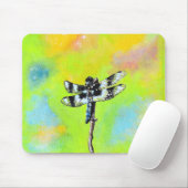 Schimmernde Libellenmalerei Mousepad (Mit Mouse)