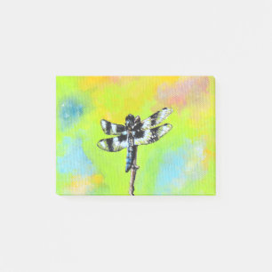 Schimmernde Libellenmalerei Post-it Klebezettel
