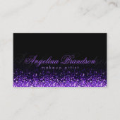 Schimmernde Lila Makeup Künstlerschwarze Karte Dam (Vorderseite)
