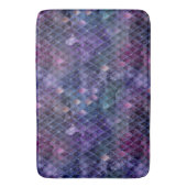 Schimmernde Lila Ombre- und Glitzer-Drachenrollen Badematte (Vorderseite Vertikal)