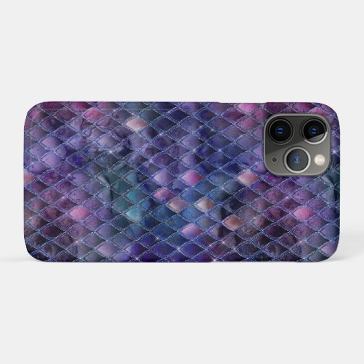 Schimmernde Lila Ombre- und Glitzer-Drachenrollen Case-Mate iPhone Hülle (Rückseite (Horizontal))
